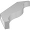 Ekena Millwork 3 1/2-in. W x 24-in. D x 28-in. H Funston Architectural Grade PVC Knee Brace BRCP035X24X28FST - alternate 2